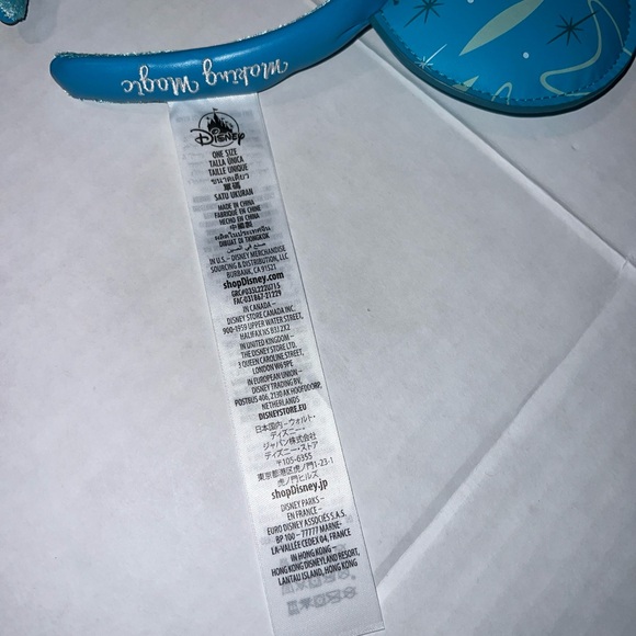 Disneyland Marquee Mickey Mouse Ears Headband Blue Yellow One Size NWT - Picture 5 of 7